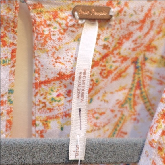 BNWOT Free People v neck paisley hippie jumpsuit size S - Picture 11 of 11